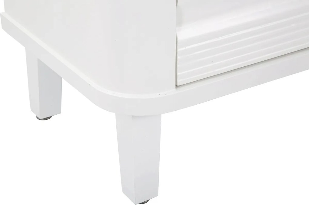 Comoda, Shine, Mauro Ferretti, 81 x 40 x 84 cm, lemn de brad/MDF/metal, alb