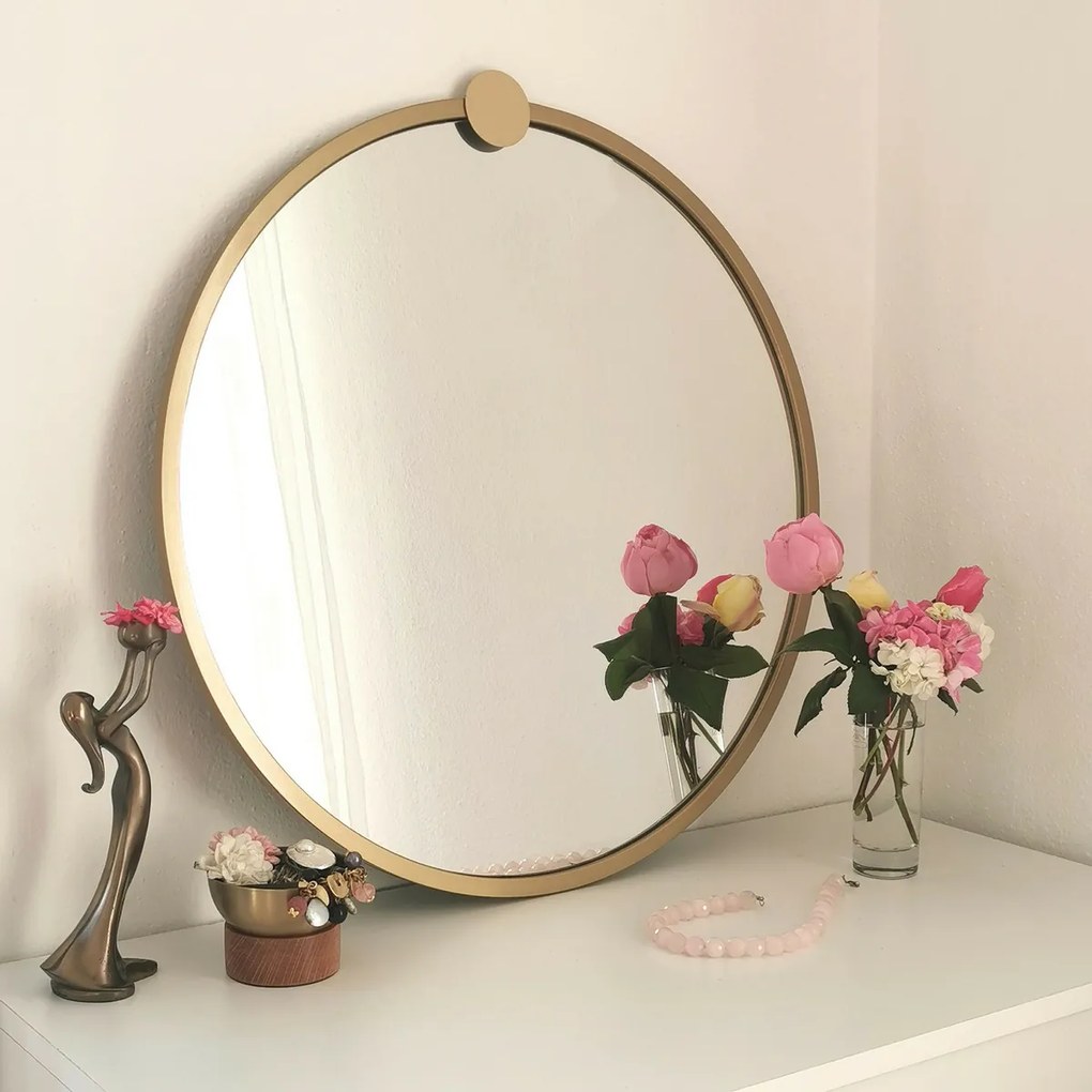 Oglindă Gold Metal Ayna 60 cm