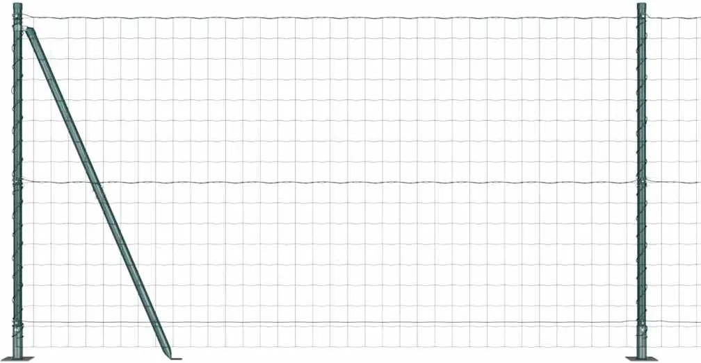 vidaXL Gard cu Stâlp Verde 1,2 x 10 m Oțel