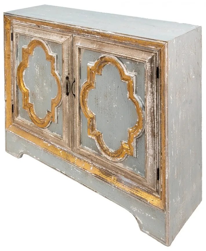 Comoda gri, din lemn, cu aspect vintage, Alhambra