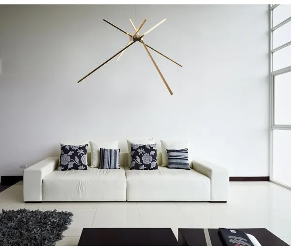 Lustră LED pe cablu MAXLIGHT P0457 SPIDER LED/33W/230V auriu