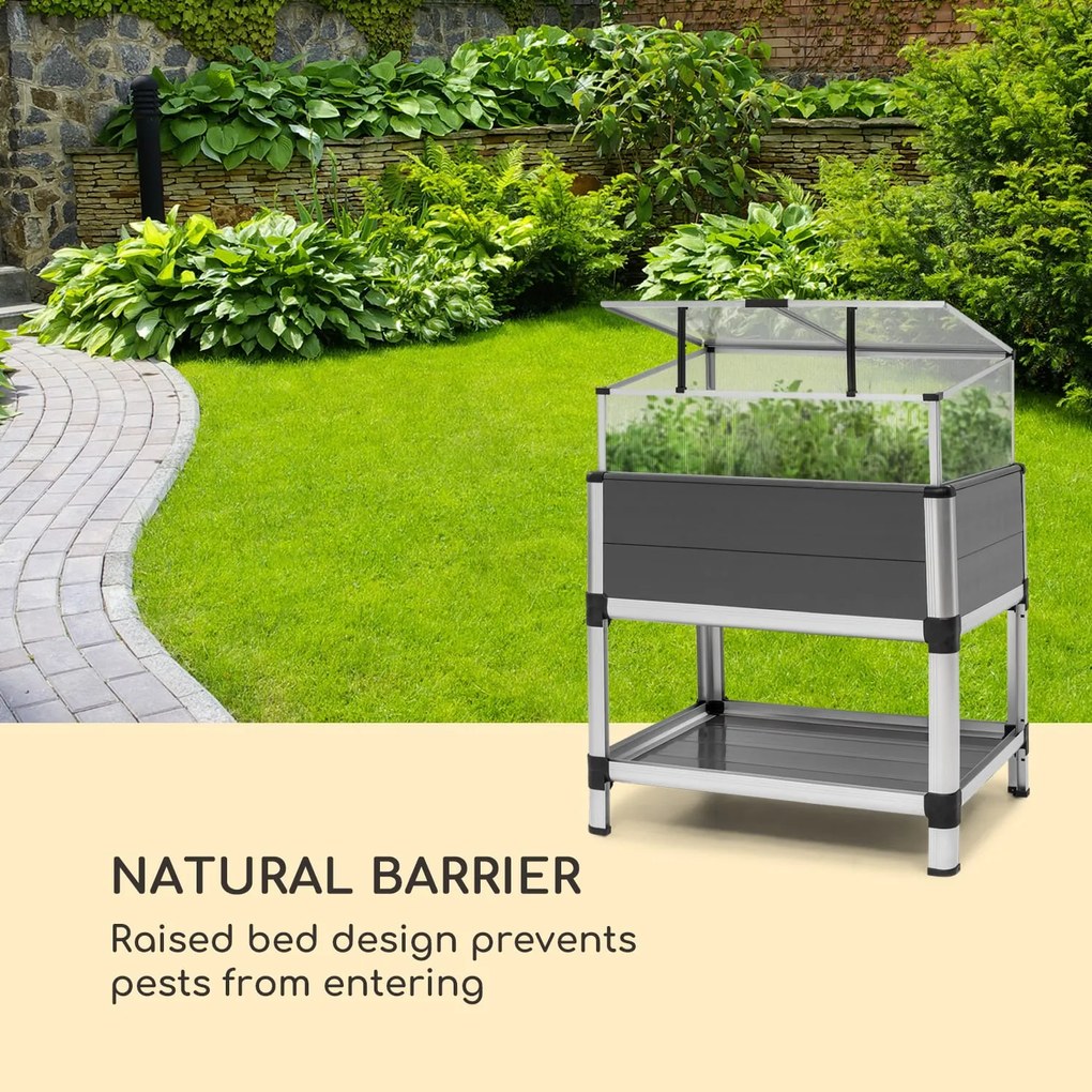 Novagrow Advanced, seră, 78 x 101,5 x 60,5 cm, 113 l, protecție UV, gri