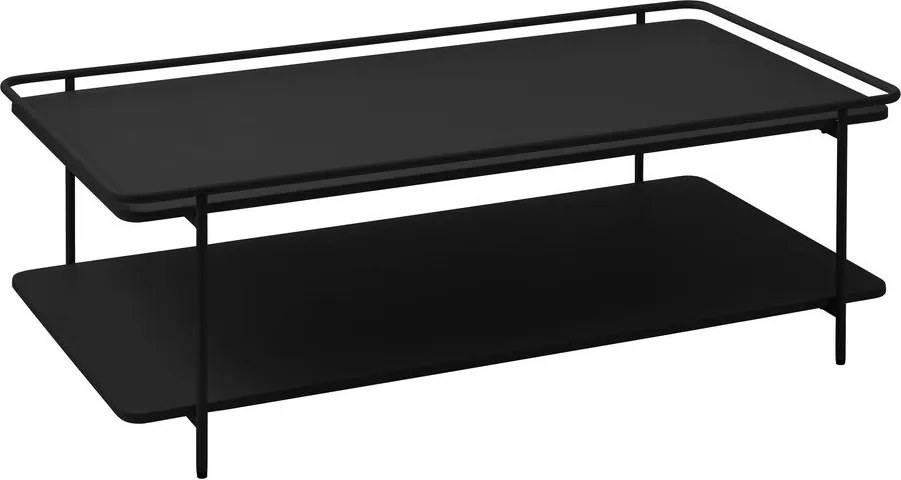 Măsuță de cafea neagră din metal 55x110 cm Yuba – Unique Furniture