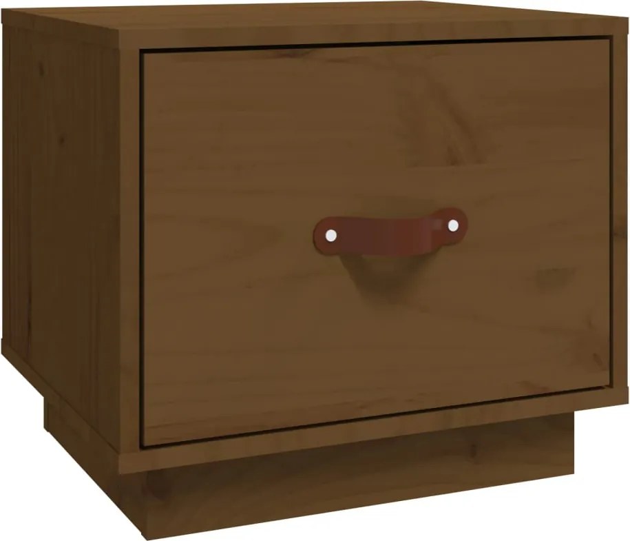 vidaXL Noptieră, maro miere, 40x34x35 cm, lemn masiv de pin