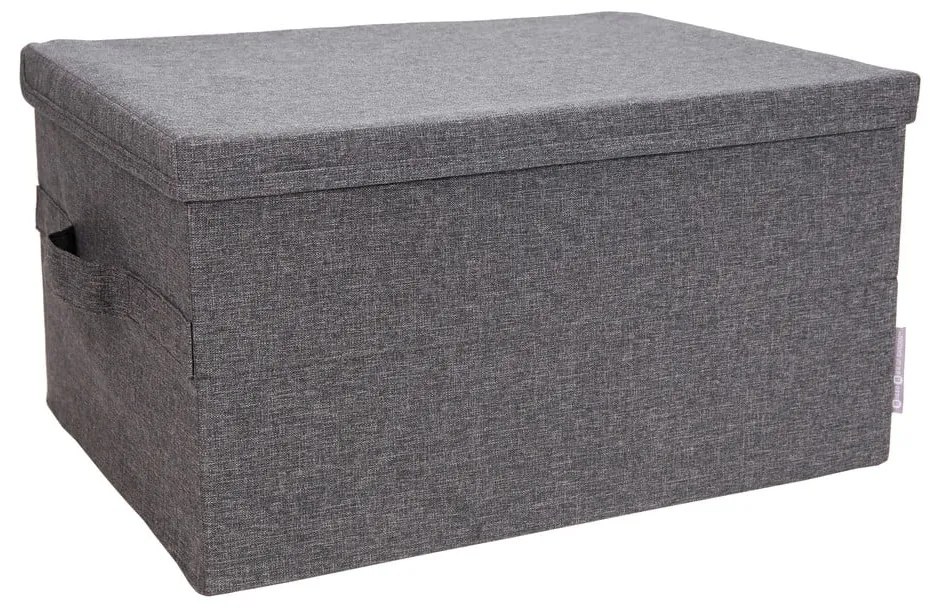 Cutie de depozitare gri din material textil cu capac 34x45x25 cm Soft Storage – Bigso Box of Sweden
