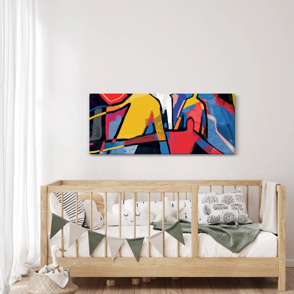 Tablou - Abstract bărbați (120x50 cm)