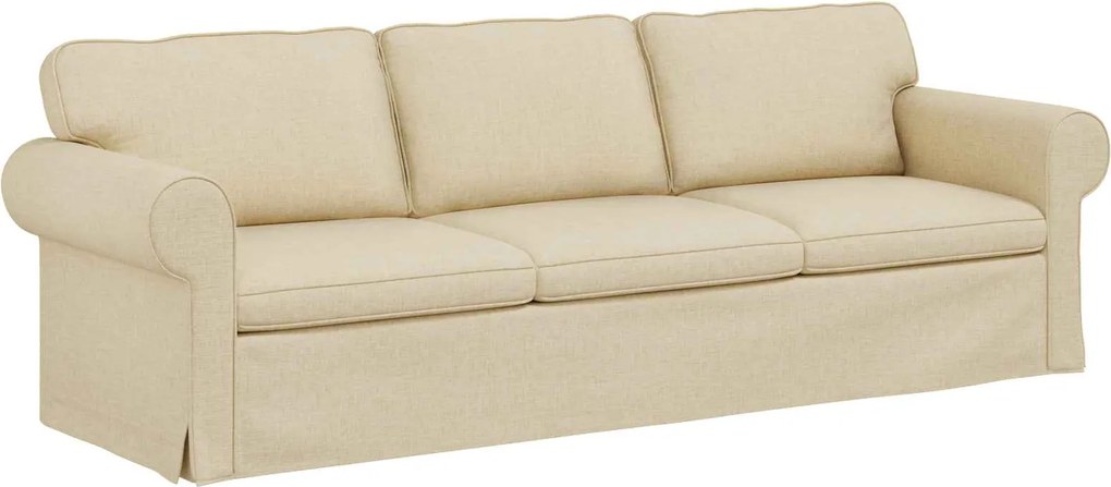 vidaXL Canapea Crem 245 x 82 x 80 cm țesătură