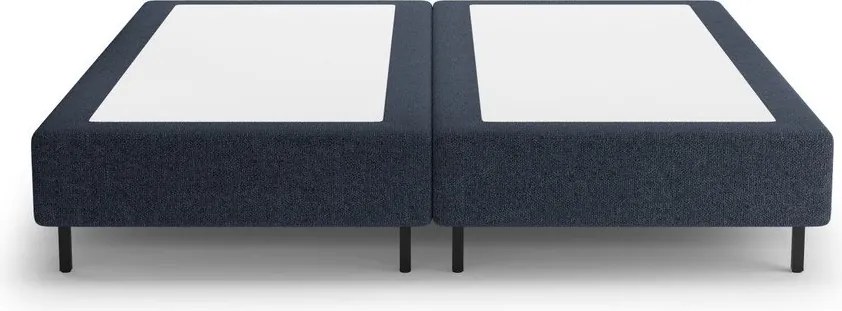 Pat matrimonial albastru închis tapițat fără tăblie 200x200 cm Whale – Micadoni