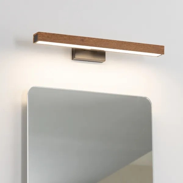 Aplică LED pentru oglindă de baie Brilagi WOODY MIRROR LED/8W/230V IP44 stejar/negru