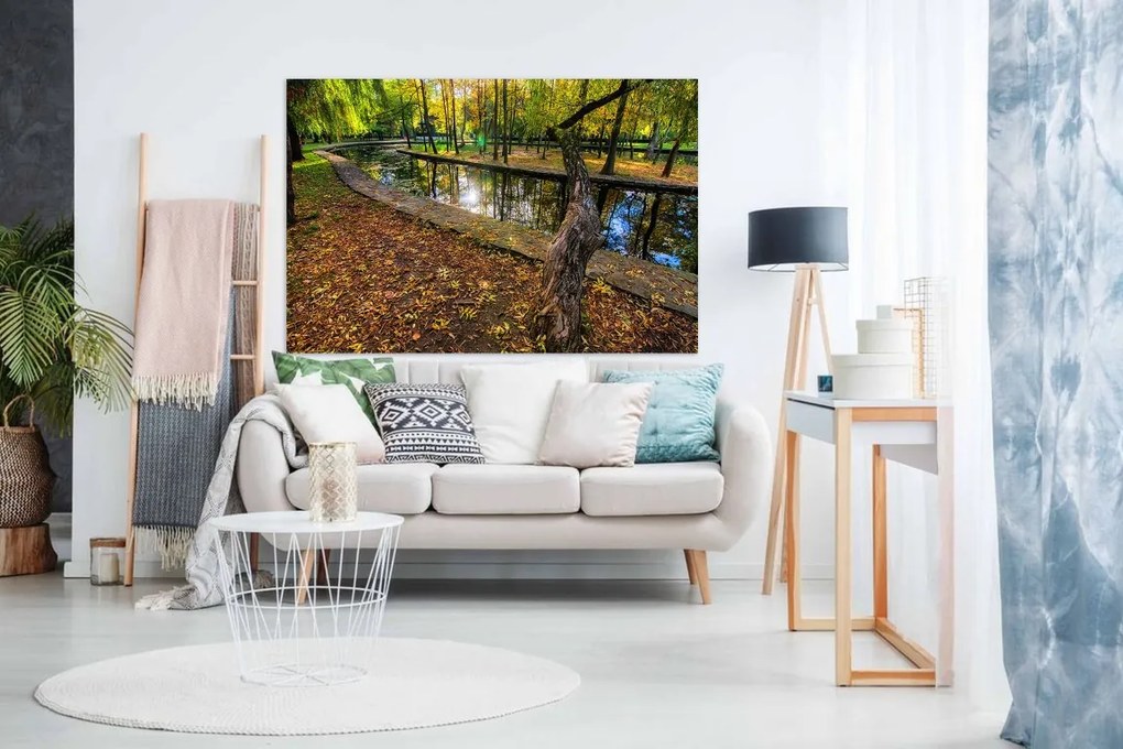 Tablou canvas Peisaj toamna in parc - 40x30 cm