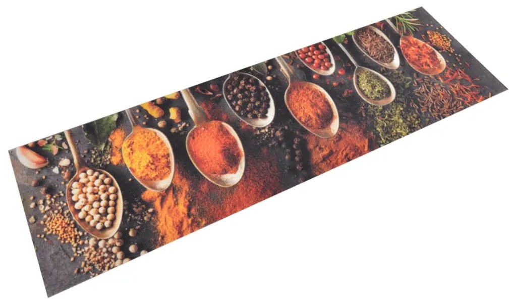 vidaXL Covor de bucătărie lavabil Spoon &amp; Spices, 45x150 cm, catifea