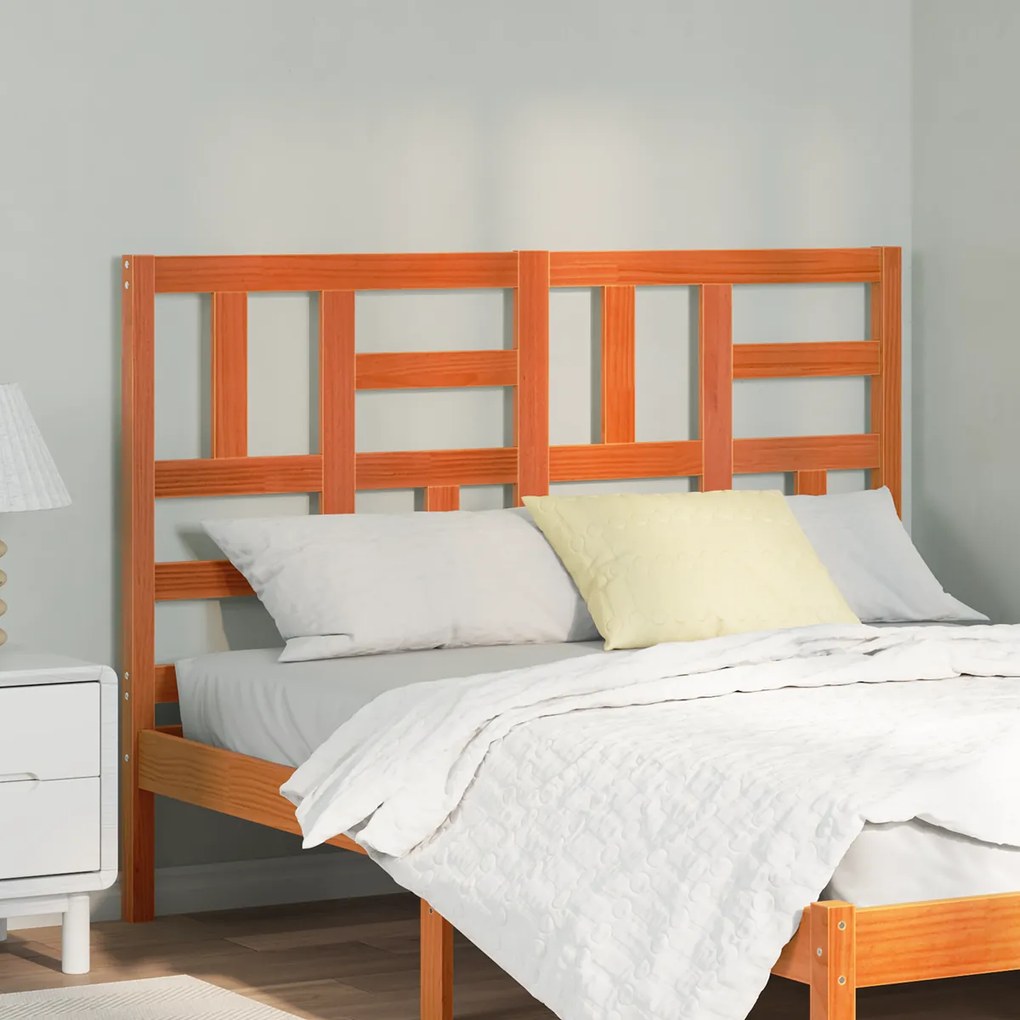 vidaXL Întăritură de pat cu headboard Maro ceruit 145.5 x 4 x 104 cm