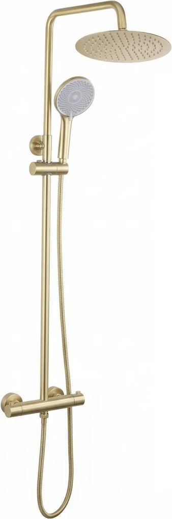 Set de duș fără pipă cu termostat Rea Lungo Gold Brush