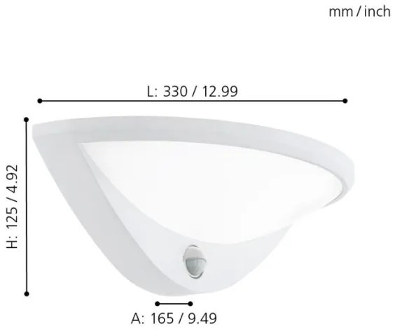 Eglo 97311 - Corp de iluminat LED de exterior cu senzor BELCREDA LED/9,3W/230V IP44