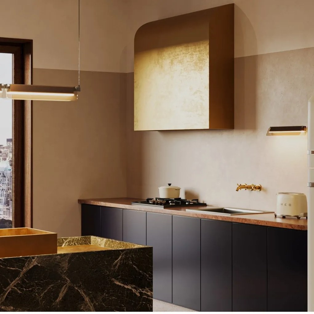 Aplica de perete LED design minimalist Flat, chihlimbar
