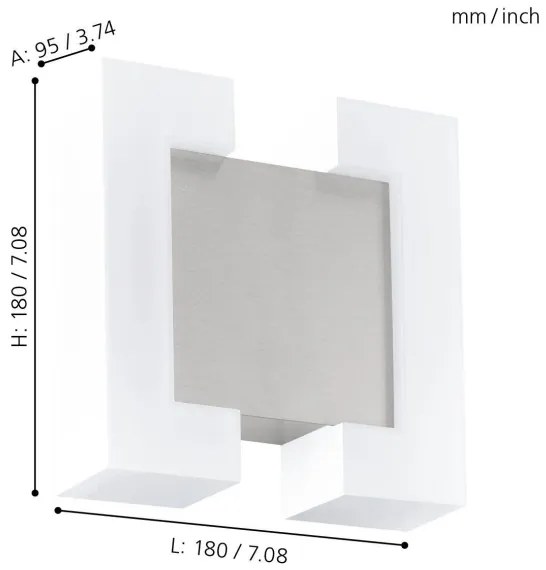 Eglo 95987 - Aplica de perete pentru exterior SITIA, 2x LED, 4,8 W, IP44