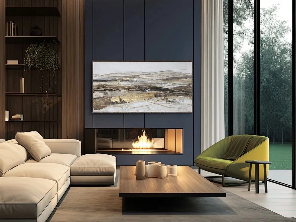 Tablou de perete pictura acrilica Lejanias 73x143cm