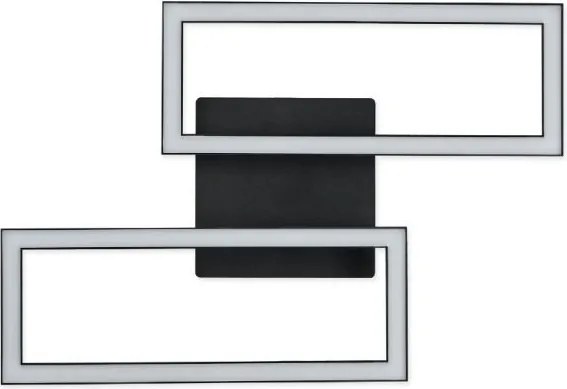 Lustră LED modernă Klausen Pane PL2-B 16W 4000K Alb Negru 8.2x47.5x32.3cm Plafonieră geometrică eficientă pentru living dormitor design interior