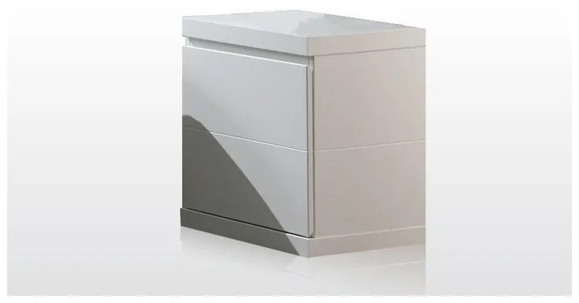 Noptieră Vipack Lara White, lățime 44 cm, alb