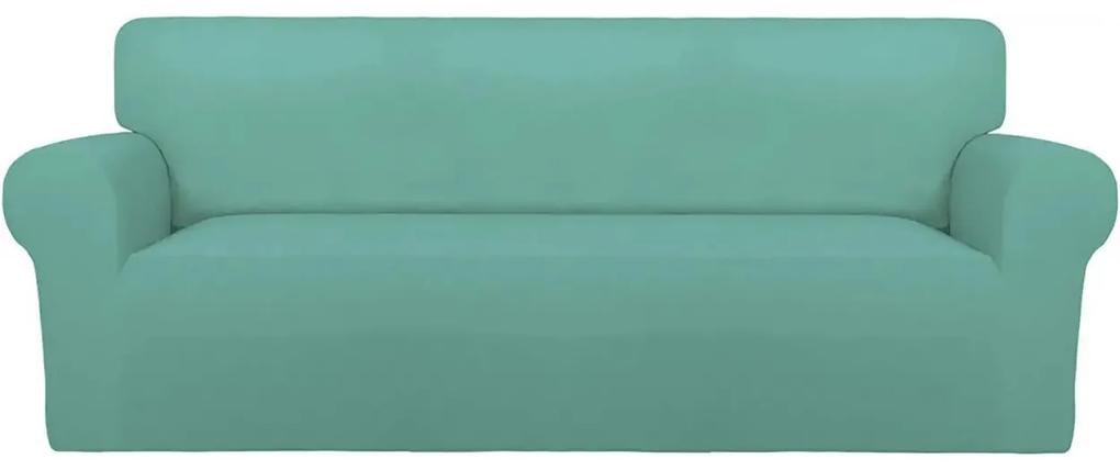 Husa elastica moderna pentru canapea 3 locuri + 1 față de perna CADOU, cu brate, turquoise, HES3-22