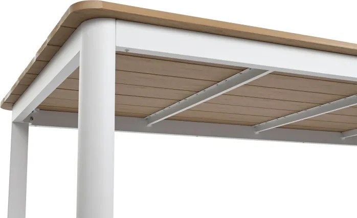 Set dining exterior din aluminiu și rășină, masă + 5 scaune
