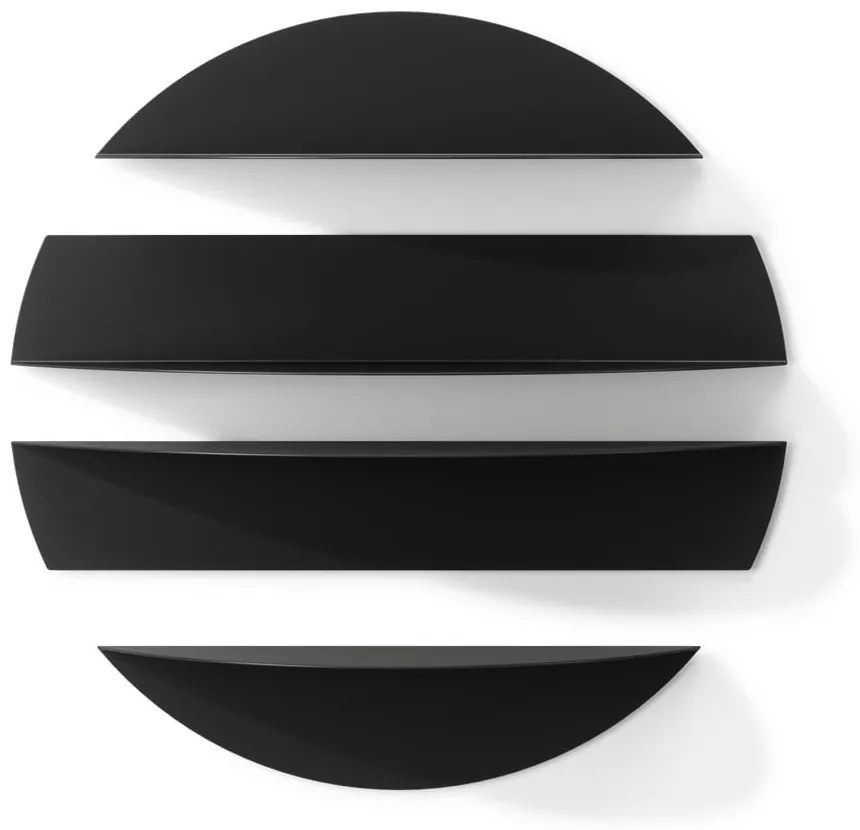 Rafturi negre 4 buc. din metal 76 cm Solis – Umbra