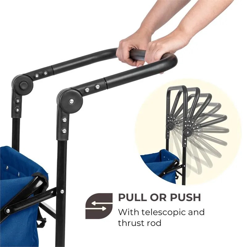 Easy Rider, cărucior de până la 70 kg, telescopic, pliabil, albastru