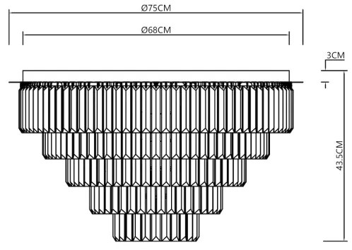 Plafonieră MILANO 12xE14/40W/230V auriu