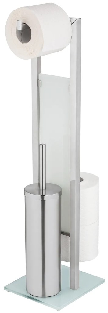 Suport pentru hartie igenica si perie WC RIVALTA, 3in1, WENKO