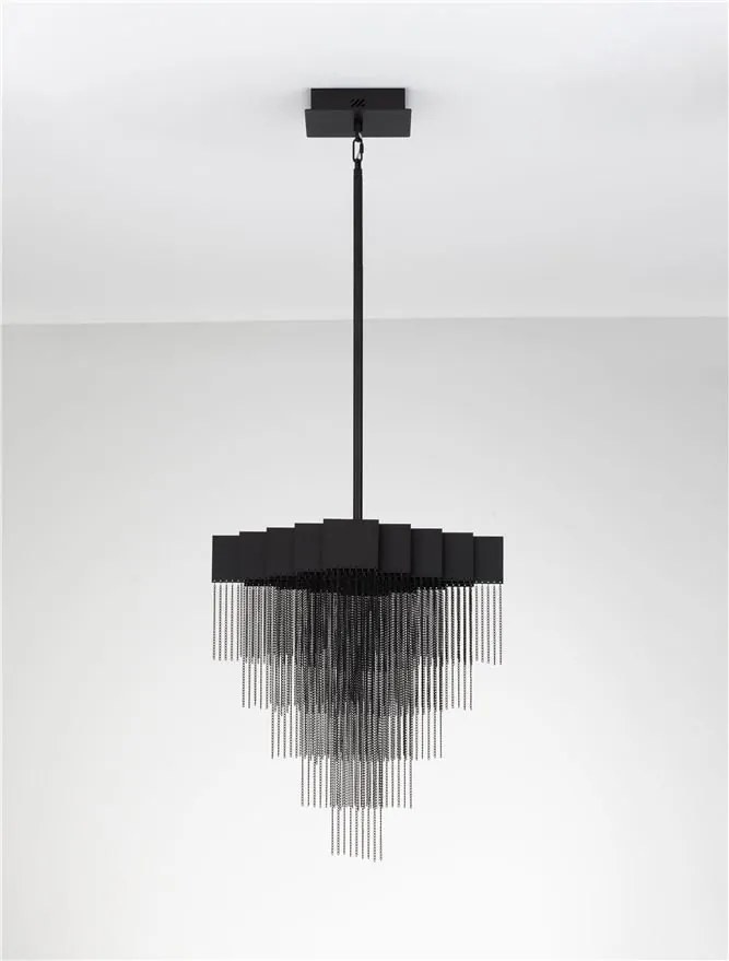 Lustra LED suspendata design modern REVIA negru