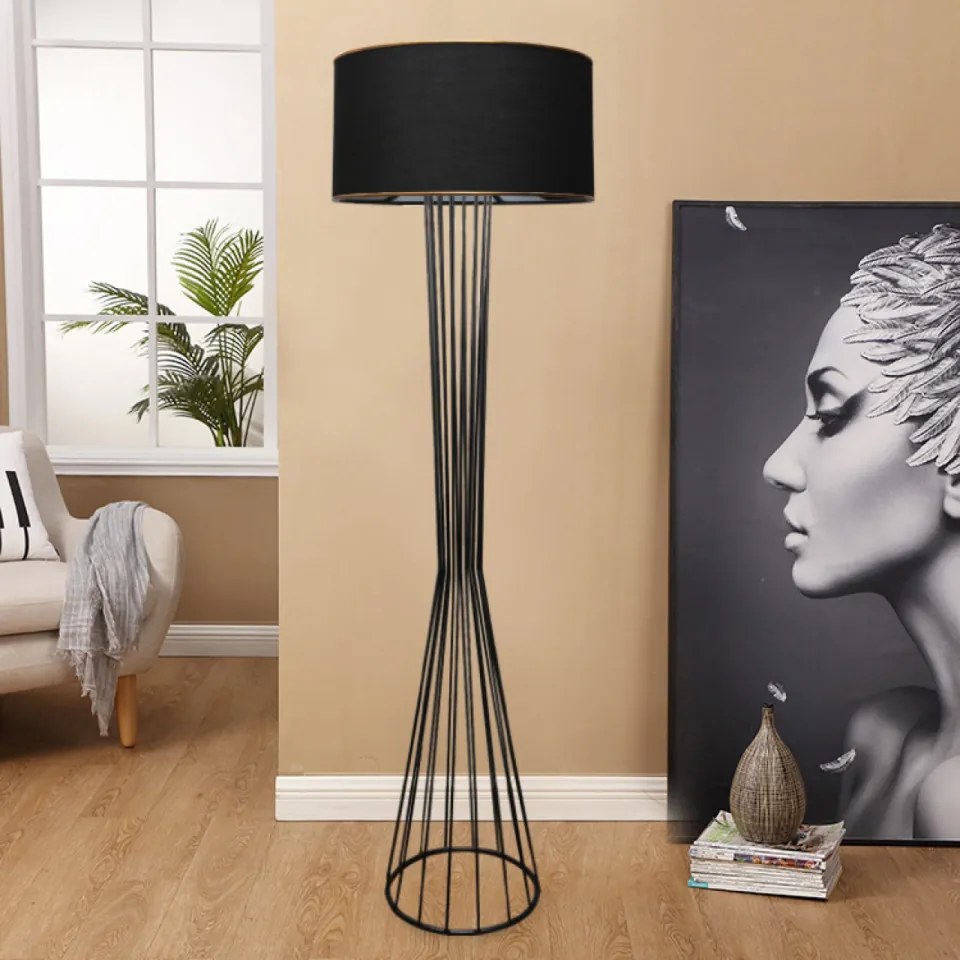 Lampa de Podea AYD-3058, Soclu E27, Max. 60W, Culoare Negru
