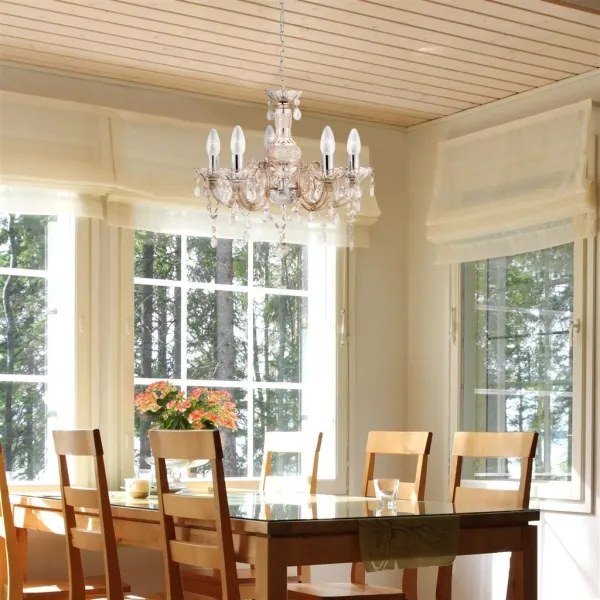 Searchlight - Lustră pe lanț MARIE 5xE14/40W/230V