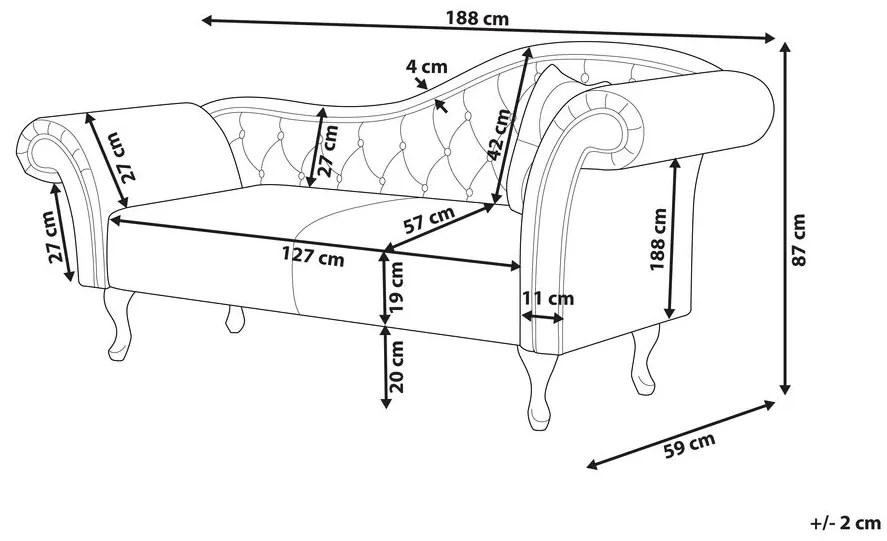 Canapea Divan LATIOSA (bej) (D). 1023558