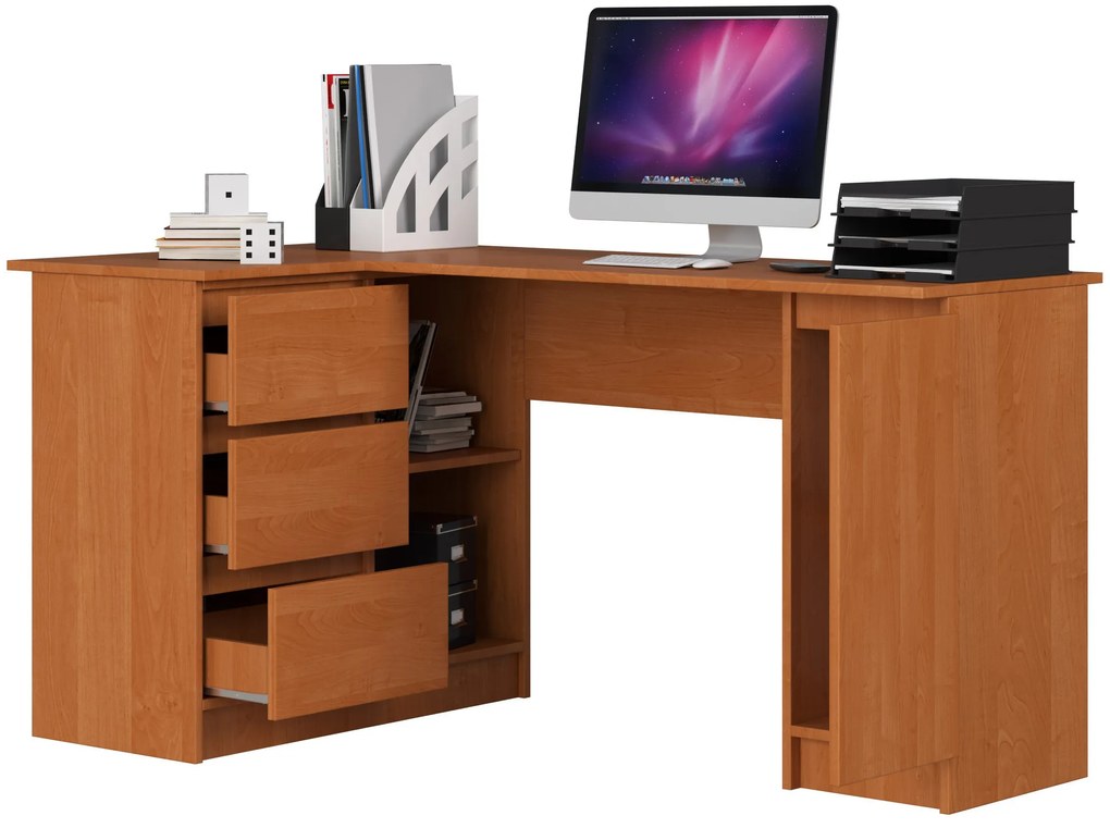 Masă PC de colț Bevin (arin) (S). Promo -20%. 1068988