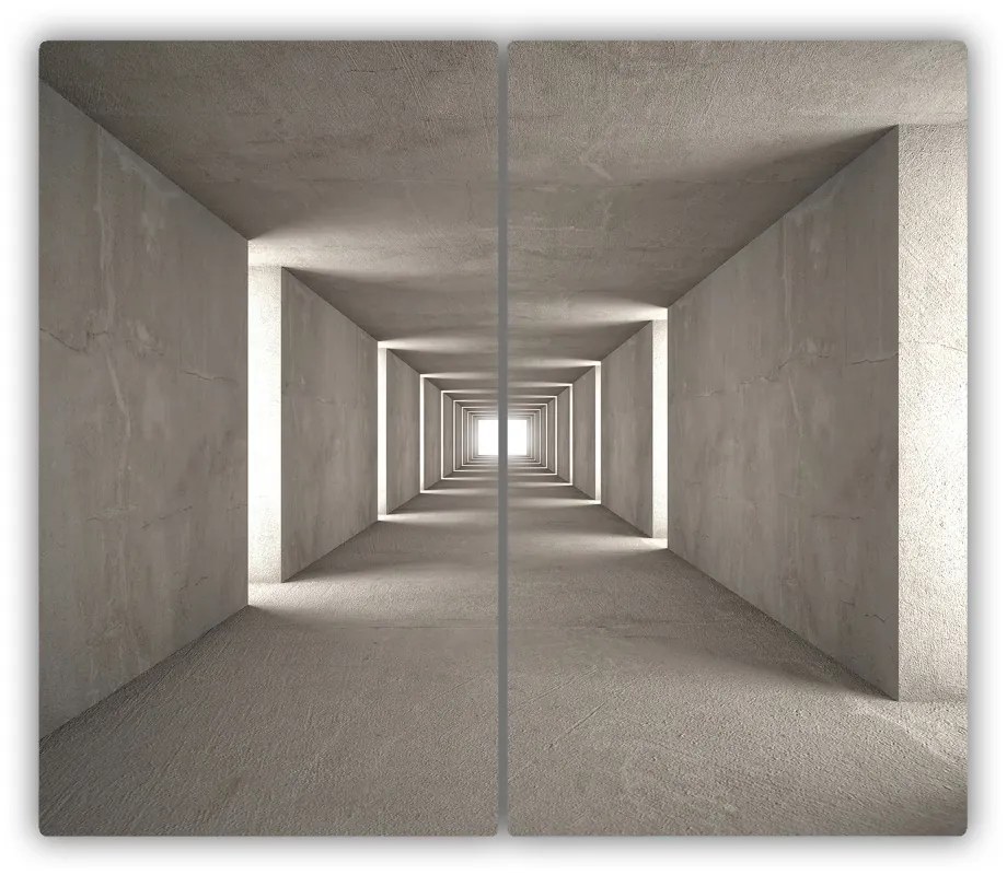 Tocator din sticla tunel de beton