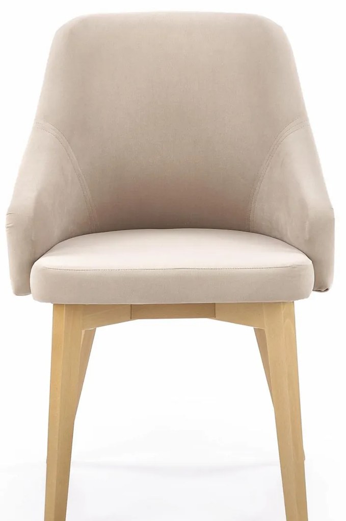 Scaun Toledo 2 velvet bej/stejar miere Solo 252