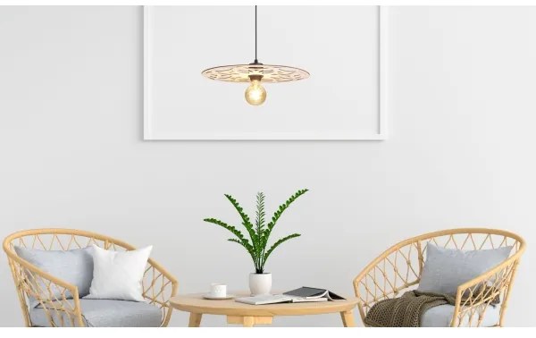 Lustră pe cablu FALCO 1xE27/60W/230V d. 40 cm bej