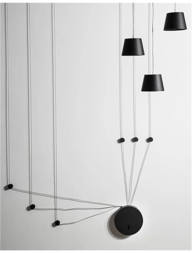 Aplica cu 6 pendule LED design modern Amadeo neagra NVL-9118635
