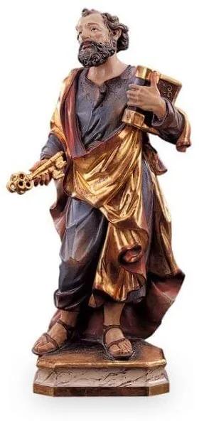 Statueta lemn aurit "Sfantul Petru", 36cm