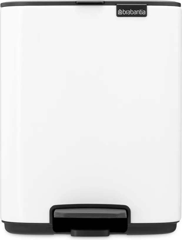 Coș de gunoi alb cu pedală din oțel 7 l Bo – Brabantia