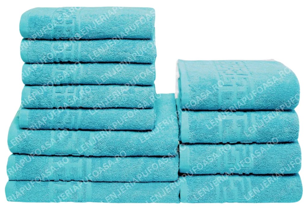 Set 12 Prosoape Maini Fata Corp, Bumbac 100%, 550g m  ² - Bleu