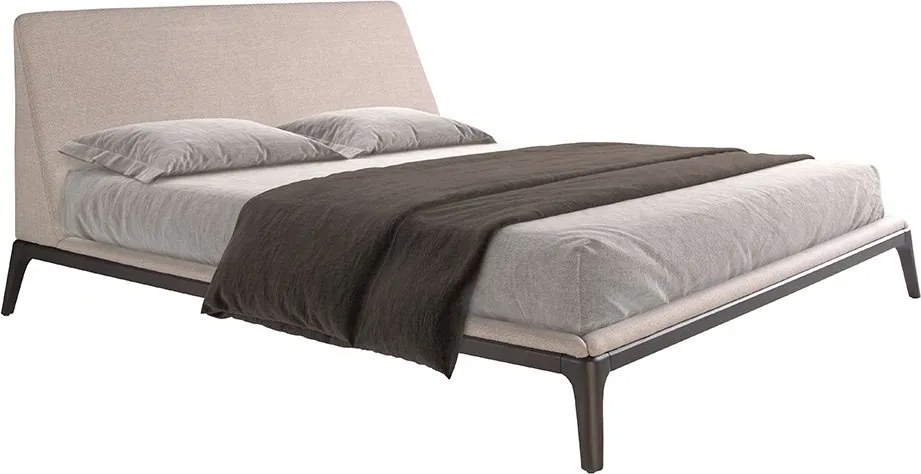 Pat dublu tapitat design LUX Grey 180x200cm