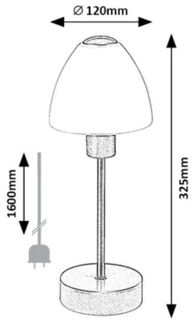 Veioza, lampa de birou design modern Lydia negru mat
