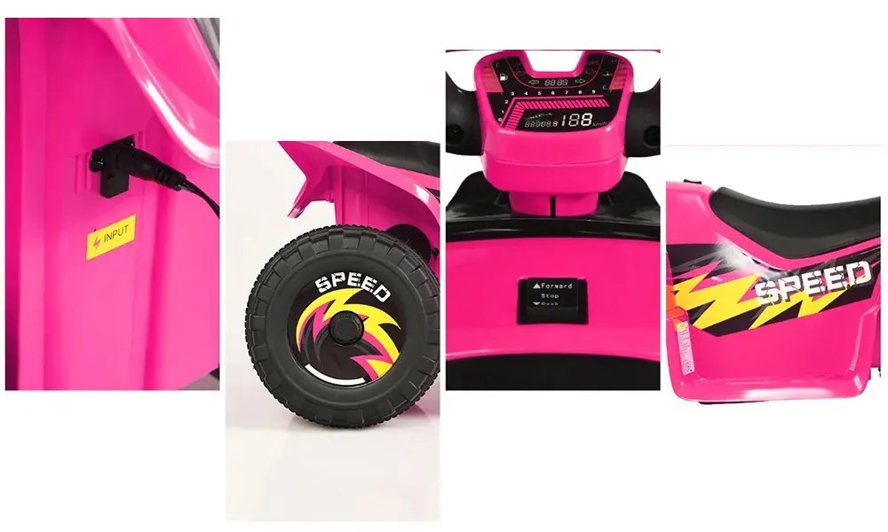 ATV electric pentru copii, roz