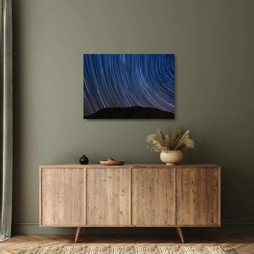 Tablou pe sticlă cu stele noaptea și cerul (70x50 cm)