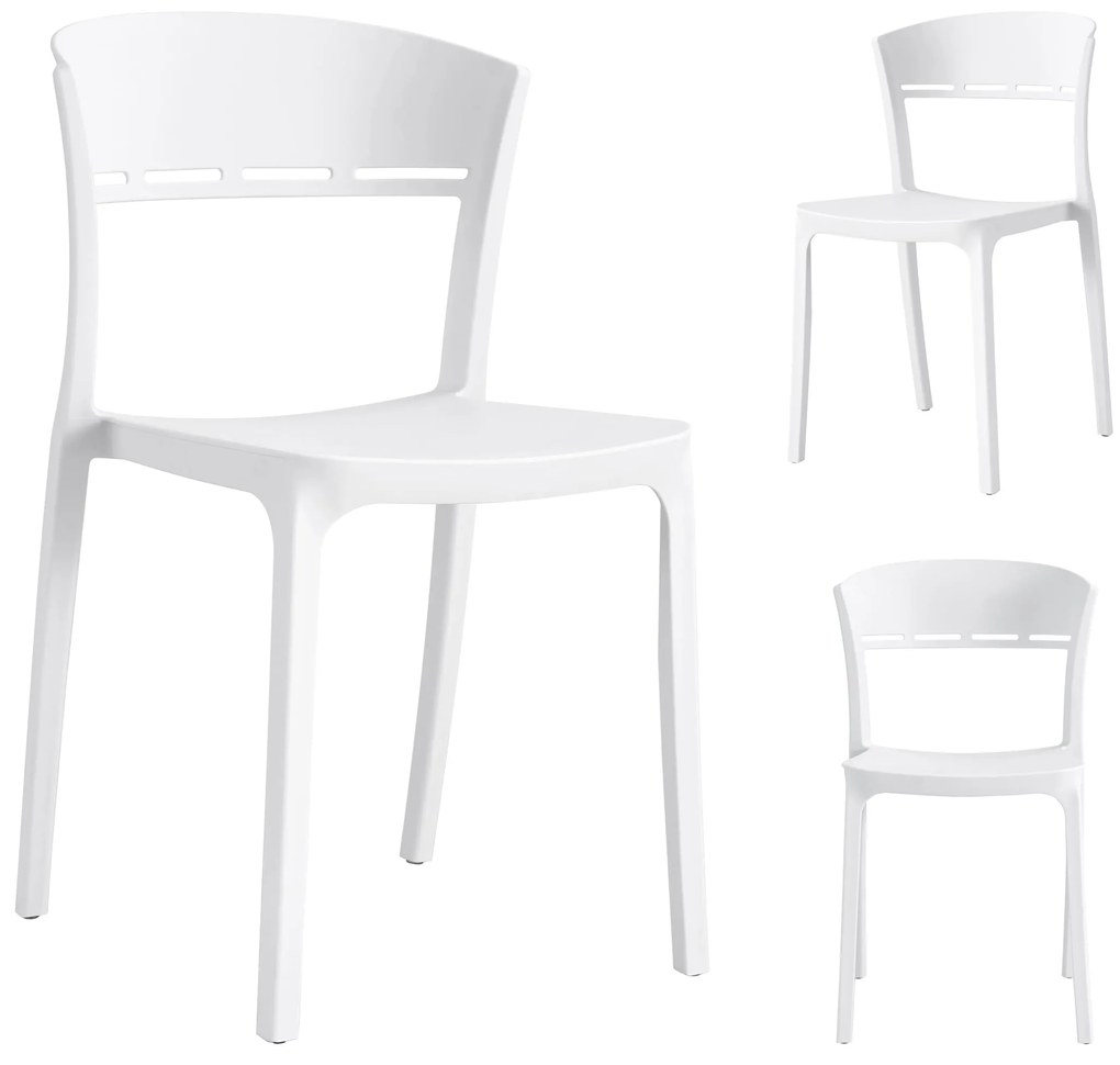 Scaun din plastic COCO alb