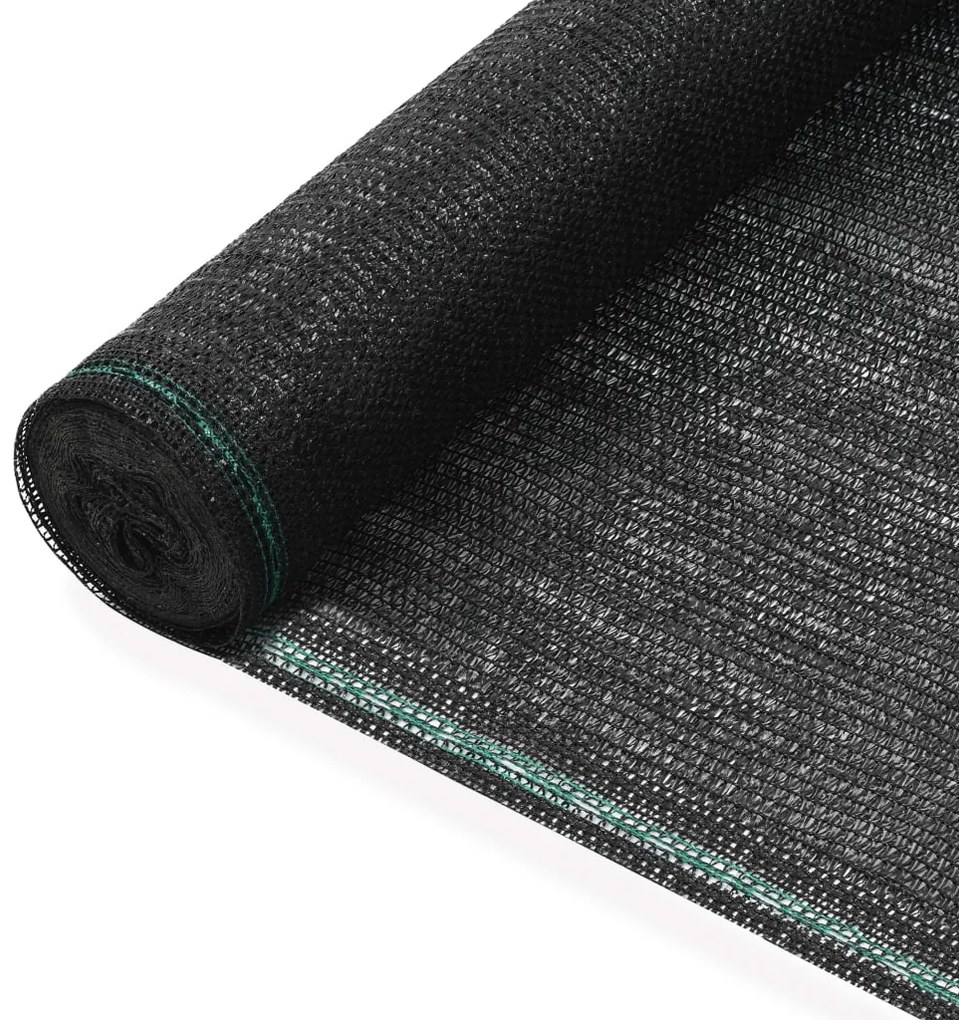 vidaXL Plasă teren de tenis, negru, 1,4x25 m, HDPE