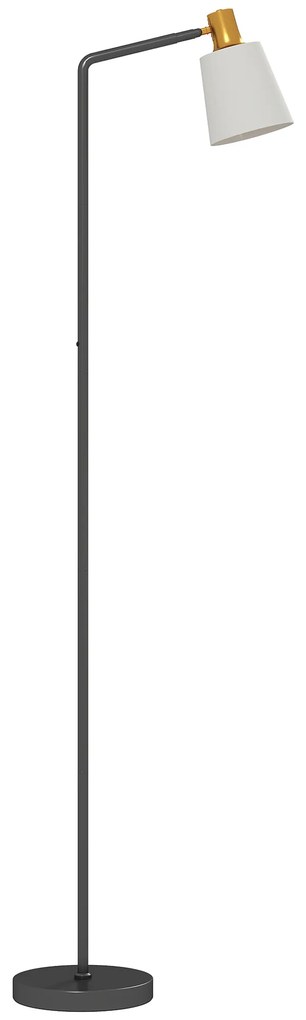 HOMCOM Lampă de podea LED cu cap rotativ la 350°, Reglare a temperaturii culorii 3000K/4000K/6500K, Negru | Aosom Romania