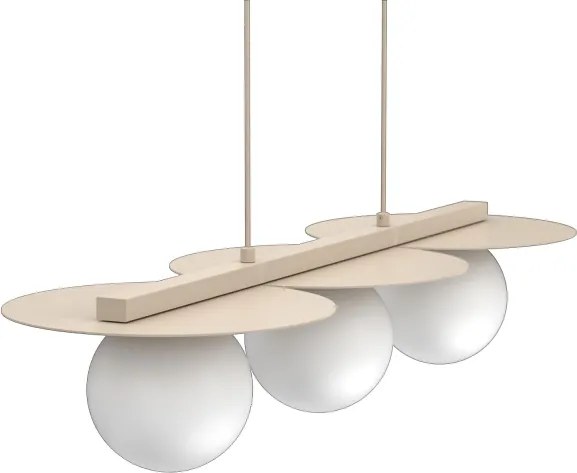 Lustră FLAT pe cablu, 3xE27/15W/230V, bej