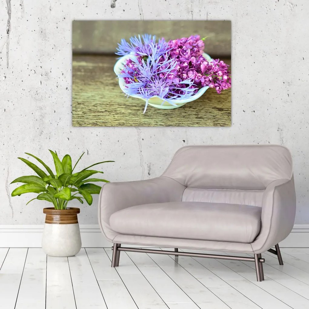 Tablou - plantă violetă (90x60 cm)